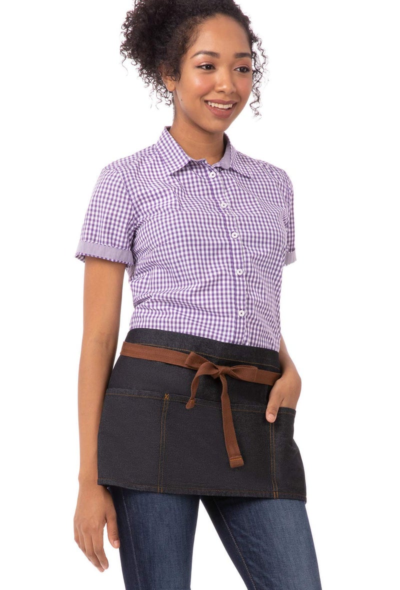 Chef Works Unisex Memphis Waitress Apron, Indigo Blue, One Size - Image 1